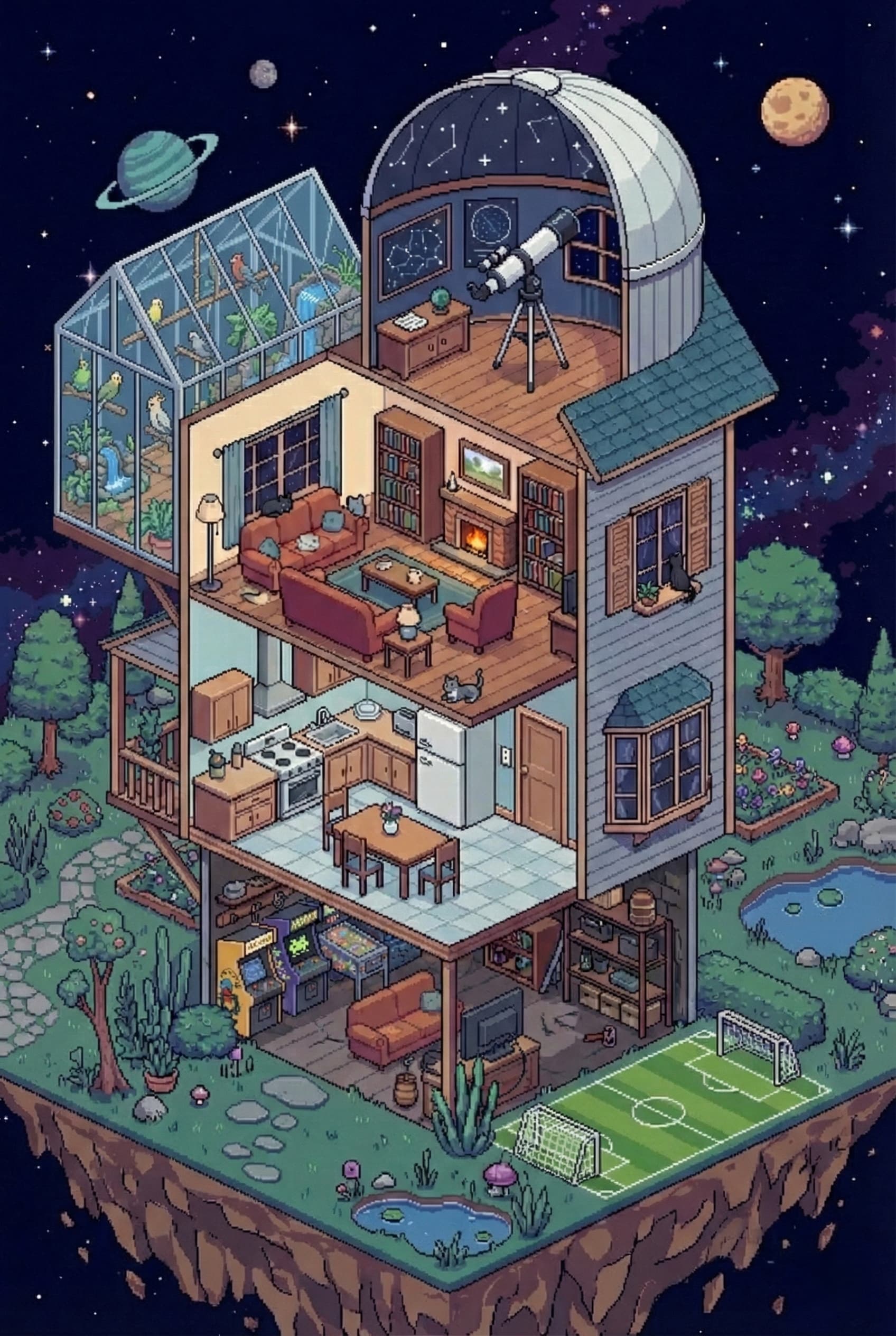 Animal House Pixel Art